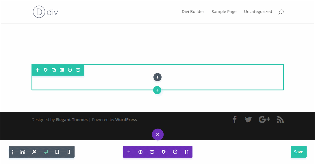 divi builder visual interface
