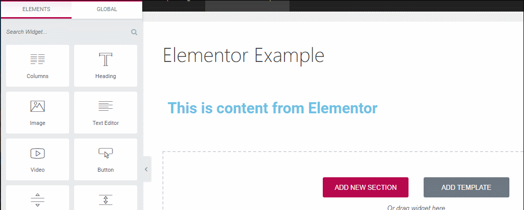 Elementor inline styling
