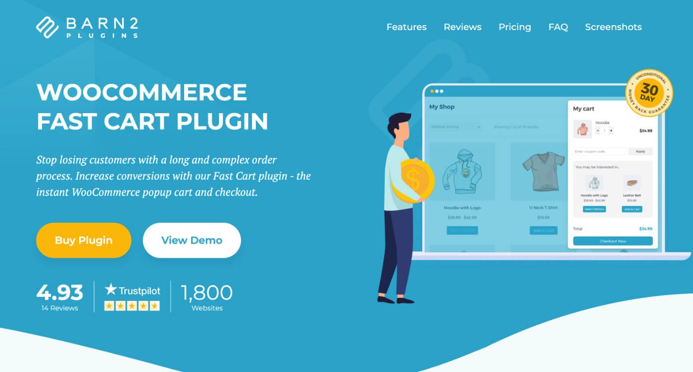 Fast Cart checkout upsell plugin