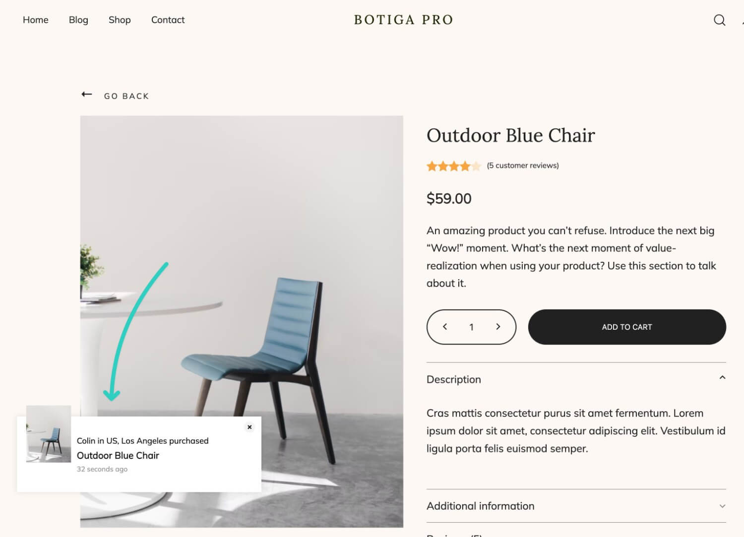 An example of WooCommerce live sales notifications from the Merchant plugin
