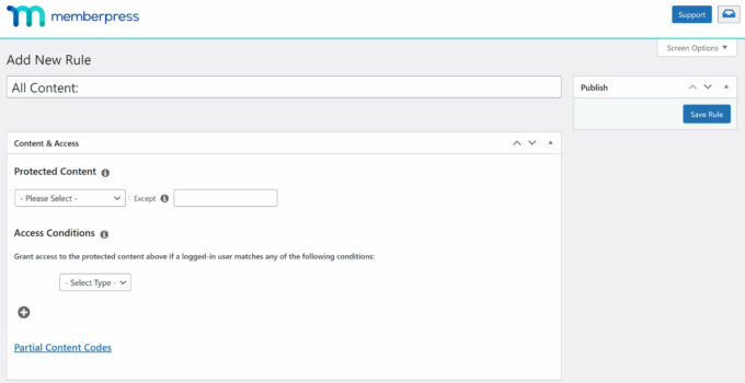 MemberPress Content Rules setup