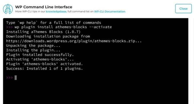 Wp-CLI in browser