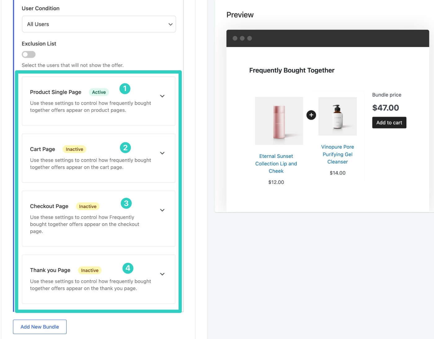 WooCommerce Frequently Bought Together display locations in Merchant